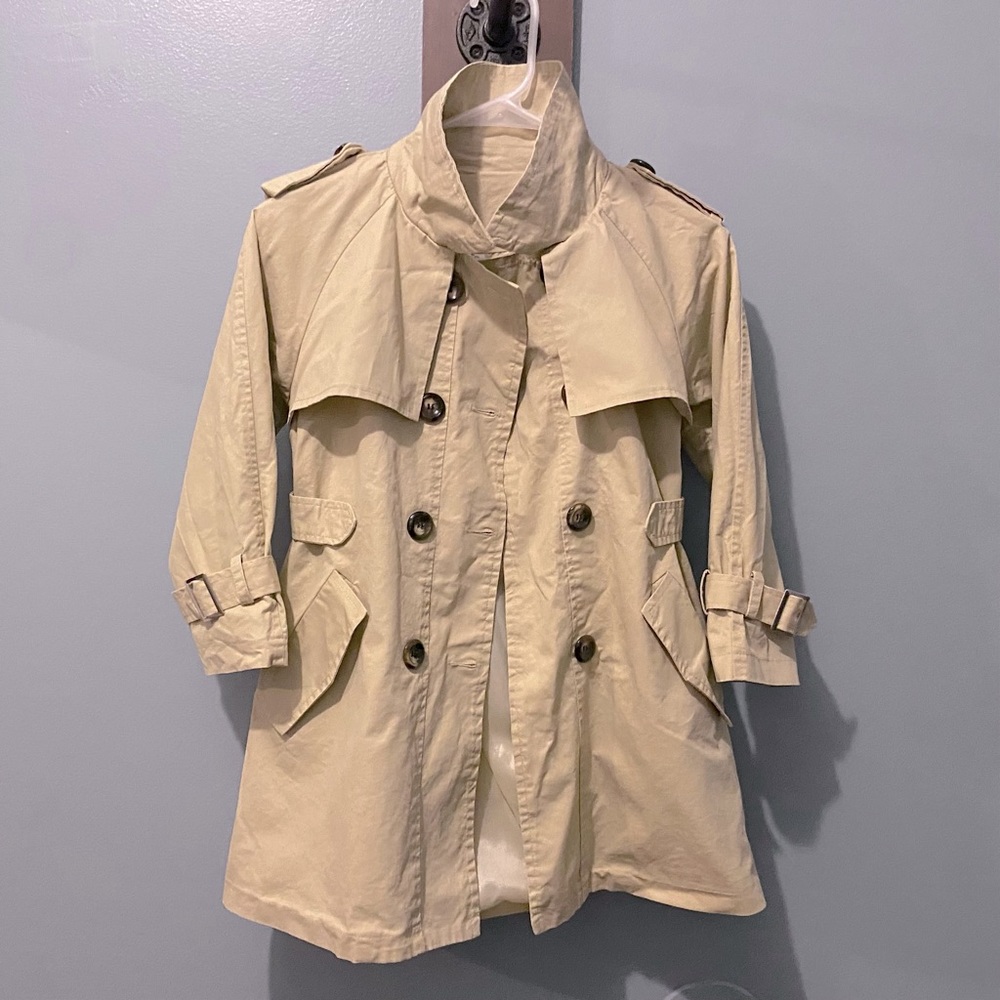 Little Girls Trench Coat Khaki